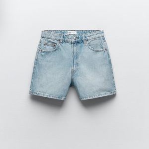 Zara Retro Denim Shorts | High Waisted | Light Denim